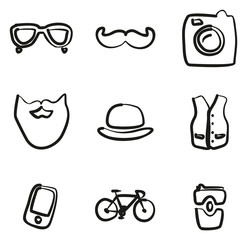 Hipster Icons Freehand 