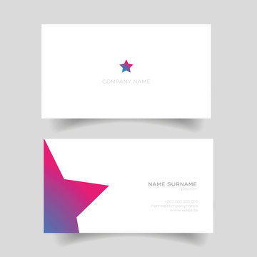 Business Card With Star Shape