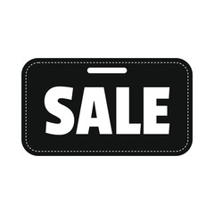 Signboard sale black simple silhouette icon vector illustration for design and web isolated
