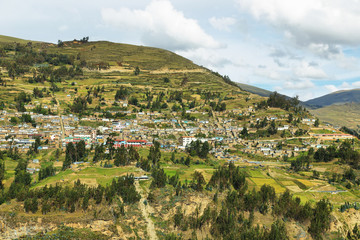 View of fields in the way to Huanuco, Peru