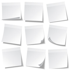 Fototapeta na wymiar Sticky note with shadow isolated on transparent background. White paper. Message on notepaper.Reminder. Vector illustration.