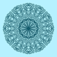 The circular pattern is symmetrical. Vector illustration.