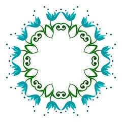 The circular pattern is symmetrical. Vector illustration.