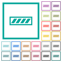 Progress bar flat color icons with quadrant frames