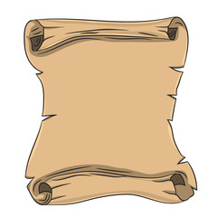 old scroll. vector illustration. Drawing by hand.