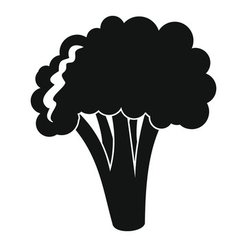 recommend clip art: Broccoli black simple silhouette icon vector illustration for design and web