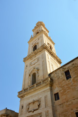 Fototapeta premium Lecce Cathedral bell tower, Apulia, Italy