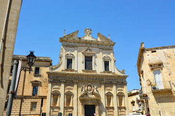 Fototapeta na wymiar Chiesa del Gesù church, Lecce, italy
