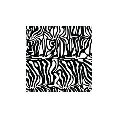 Zebra square texture fabric style vector for tattoo, T-shirts, logo