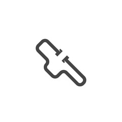 Race track icon. Vector logo on white background