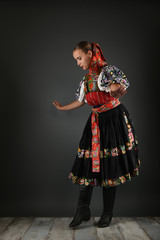 Slovakian folklore. Traditional costume.