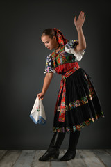 Slovakian folklore. Traditional costume.