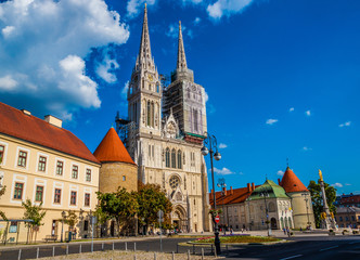 Fototapeta premium Zagreb, cathedral in Croatia