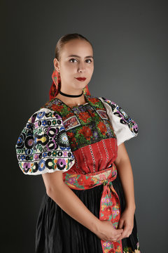 Slovakian folklore. Traditional costume.