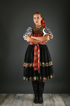 Slovakian folklore. Traditional costume.