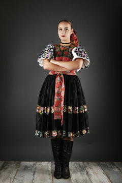 Slovakian folklore. Traditional costume.
