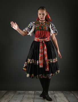 Slovakian folklore. Traditional costume.