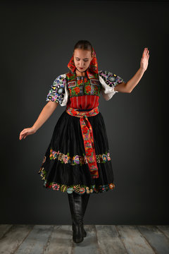 Slovakian folklore. Traditional costume.