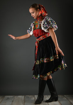 Slovakian folklore. Traditional costume.