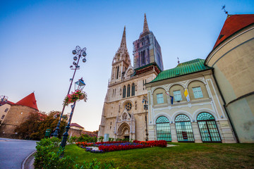 Fototapeta na wymiar Zagreb, cathedral in Croatia