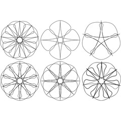 Symbols and symmetrical geometric pattern