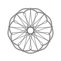 Symbols and symmetrical geometric pattern