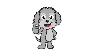 Pet, Dog, Liitle Dog Vector, Thumbs Up Dog Vector
