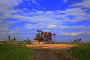Fototapeta premium The oil pump, industrial equipment