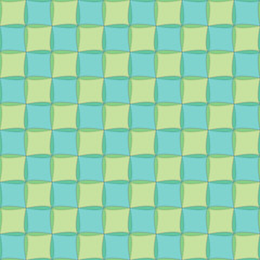 Seamless Green Blue Wavy Grid