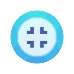 Paper Flat Cirlce Button