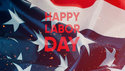 Happy labor day banner.American Patriotic background.