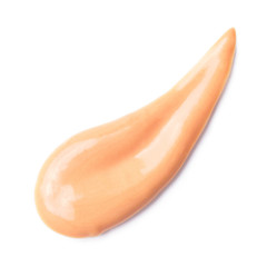 smear beige color cream for beauty and cosmetic design. isolated on white background with clipping path