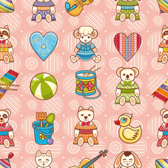 Child toy seamless pattern. Design element