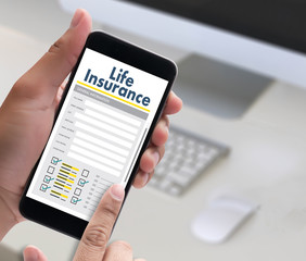 Life Insurance Medical Concept Health Protection Home House Car Life