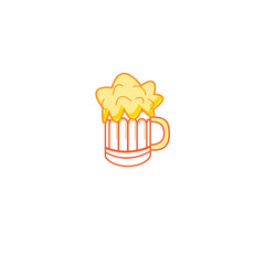 Vector sign beer mug color