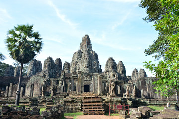Naklejka premium Bayon temple in Cambodia
