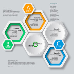 Abstract 3D Paper Infographics