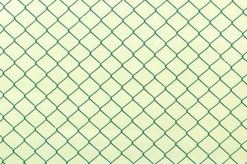 Green iron mesh, tennis court.