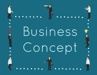 Business men actions. Business concept Isometric 3d design vector illustration