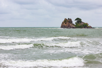 wave on a sandy beach

