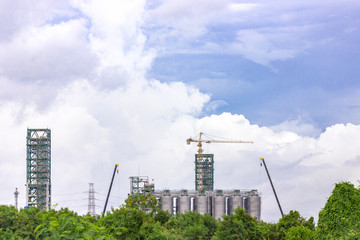 Obraz premium Oil Industry Refinery factory Petroleum petrochemical plant 