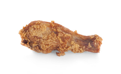 Fried chicken isolated white background