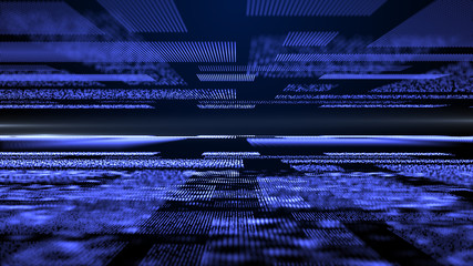 Abstract futuristic digital panels in cyber space