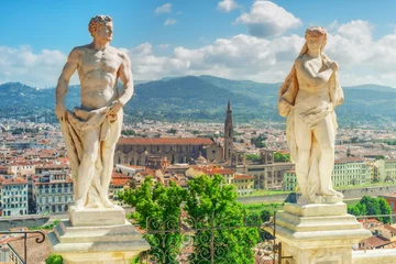 Foto op Canvas Beautiful landscape above, panorama on historical view of the Florence from Boboli Gardens (Giardino di Boboli ) point. Italy. © BRIAN_KINNEY