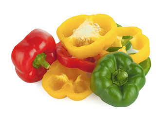 pepper on white background