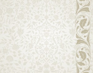 wedding card design, paisley floral pattern , India