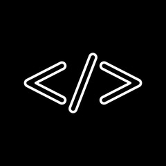 Symbol code  white color icon .