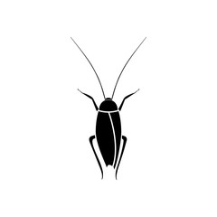 Cockroach black color icon .