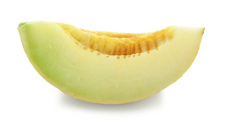 Cantaloupe on white background