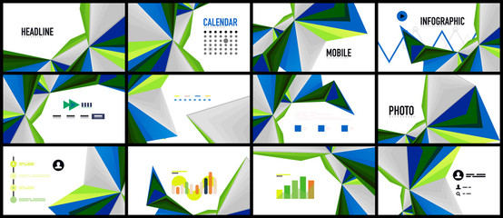 Modern triangle presentation template